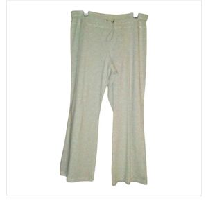 Lane Bryant Vtg Venezia Sport Gray Silver Stitching Wide Leg Pants Y2K 18